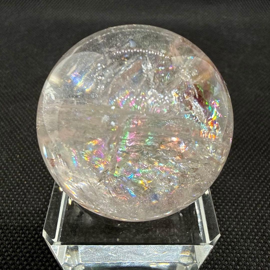 爆虹♪天然石　アゼツライト　ギラギラ虹だらけ♪【薄いピンク】