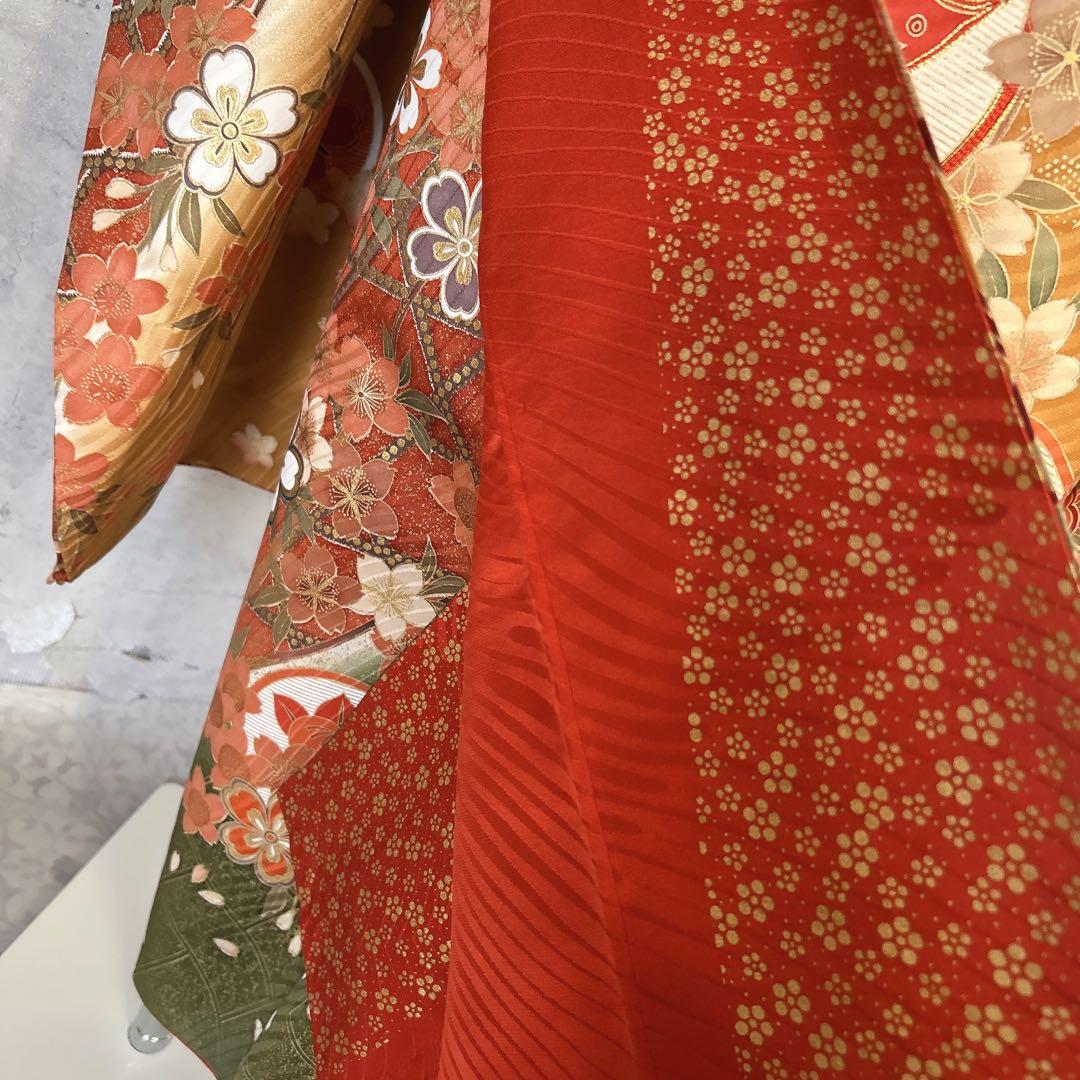 振袖　フルセット　正絹　古典柄　華やか　成人式　２０歳　ふりそで　m5