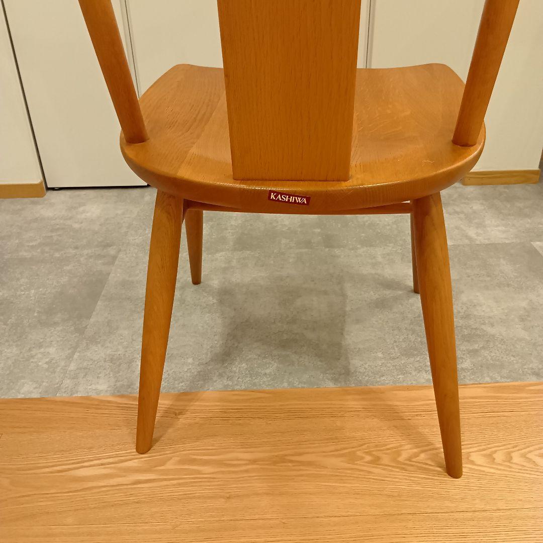 ふみ！！柏木工　KASHIWA カウホーンチェア　LC11 楢無垢材