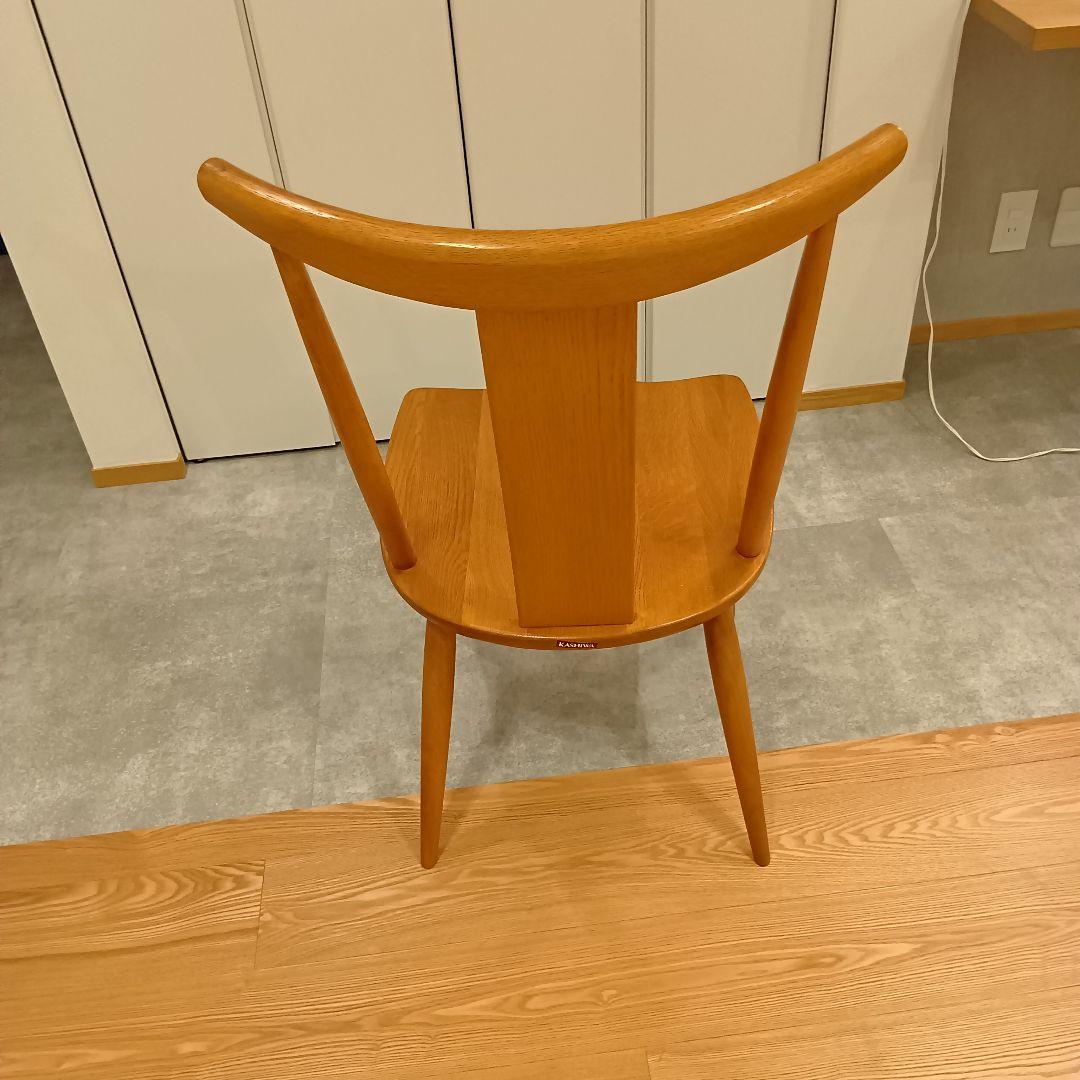 ふみ！！柏木工　KASHIWA カウホーンチェア　LC11 楢無垢材