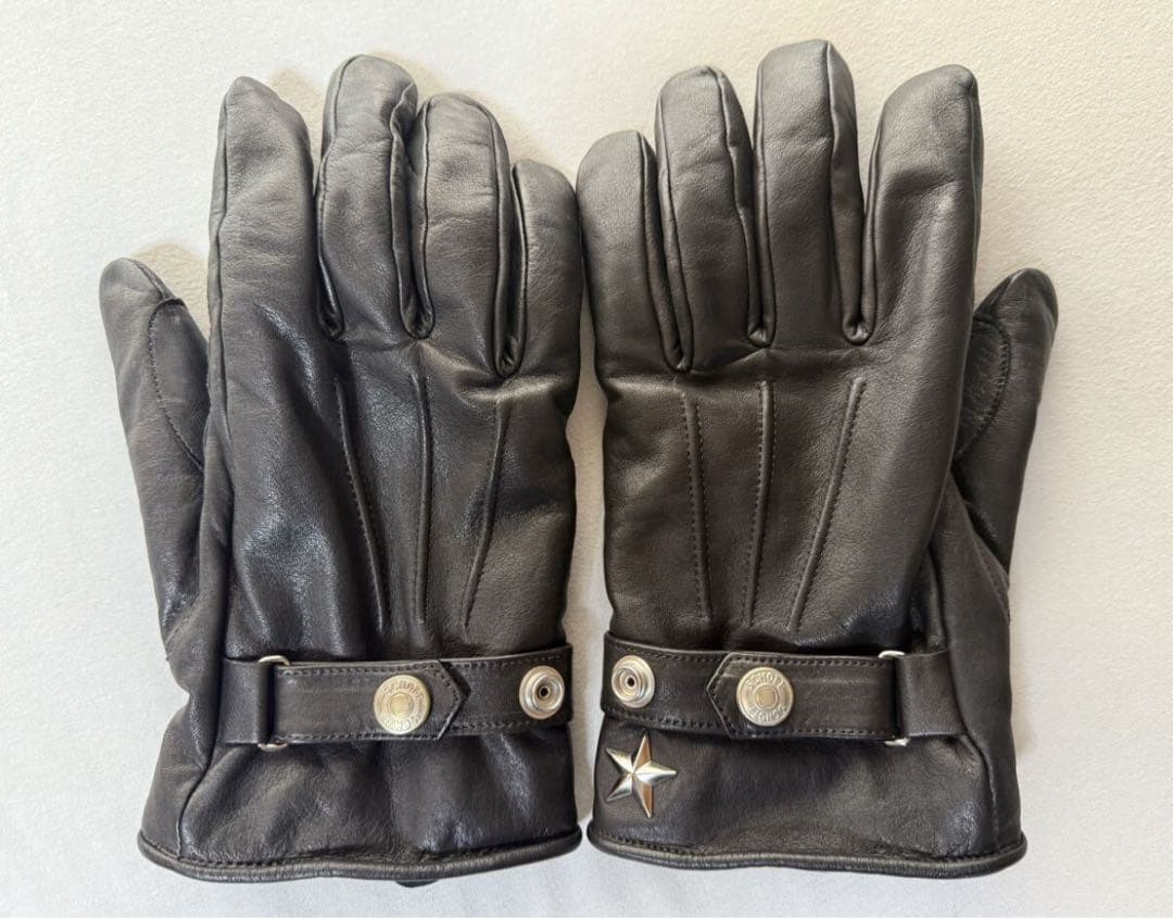 小物 Schott WINTER LEATHER GLOVE BLACK