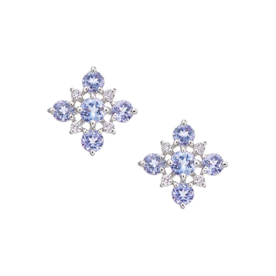 試着のみ ツツミ K10WG タンザナイト ピアス 箱、保証書付き