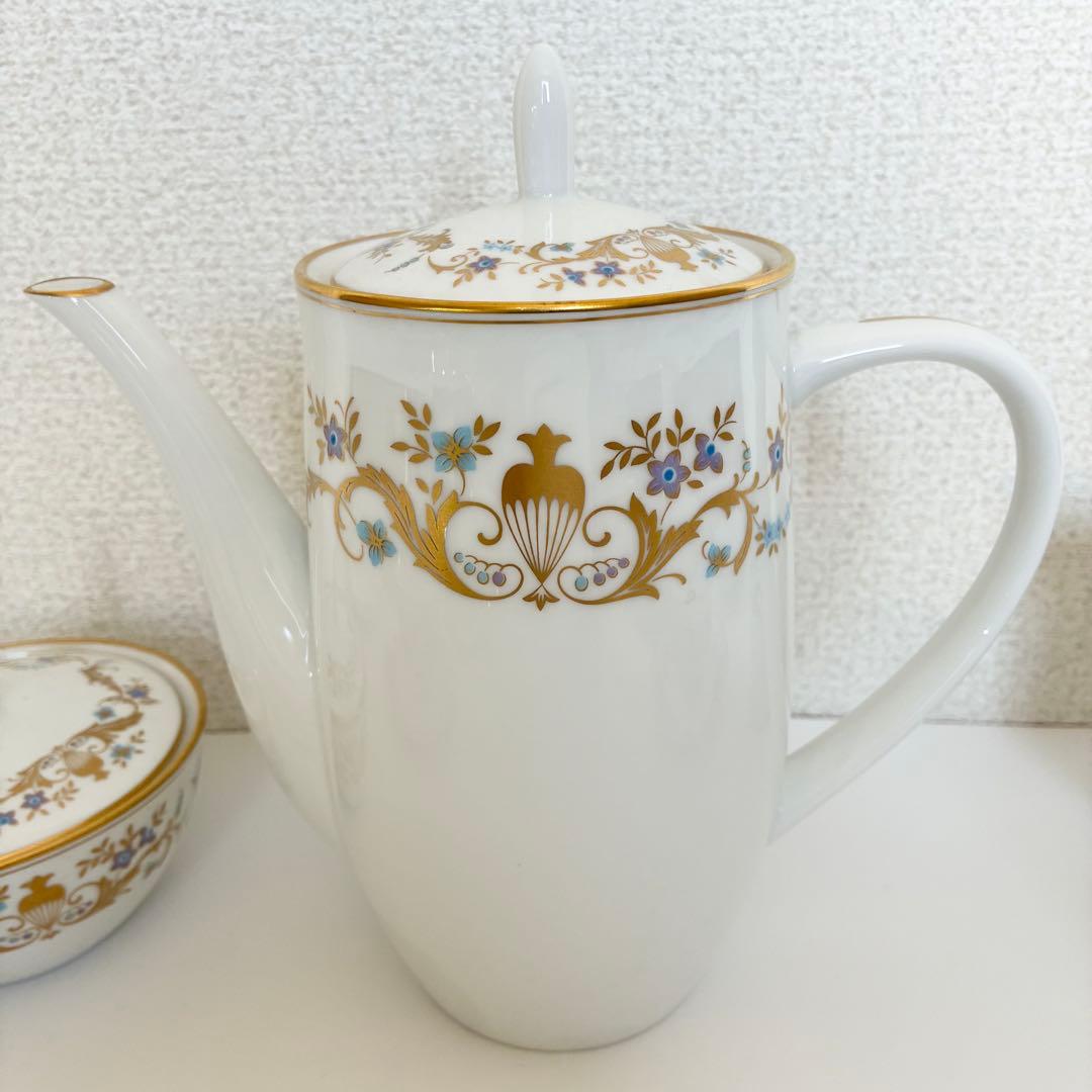 【極美品】大倉陶園 OKURA 小花 金彩 ティー・コーヒーセット 豪華計21点