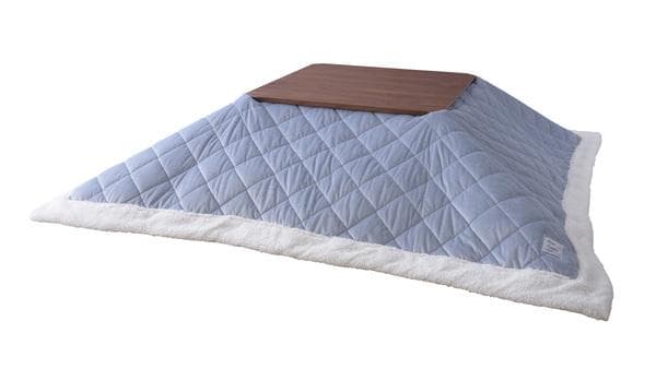 おしゃれ ふかふか かわいい 暖かい 正方形 こたつ布団 ライトグレー