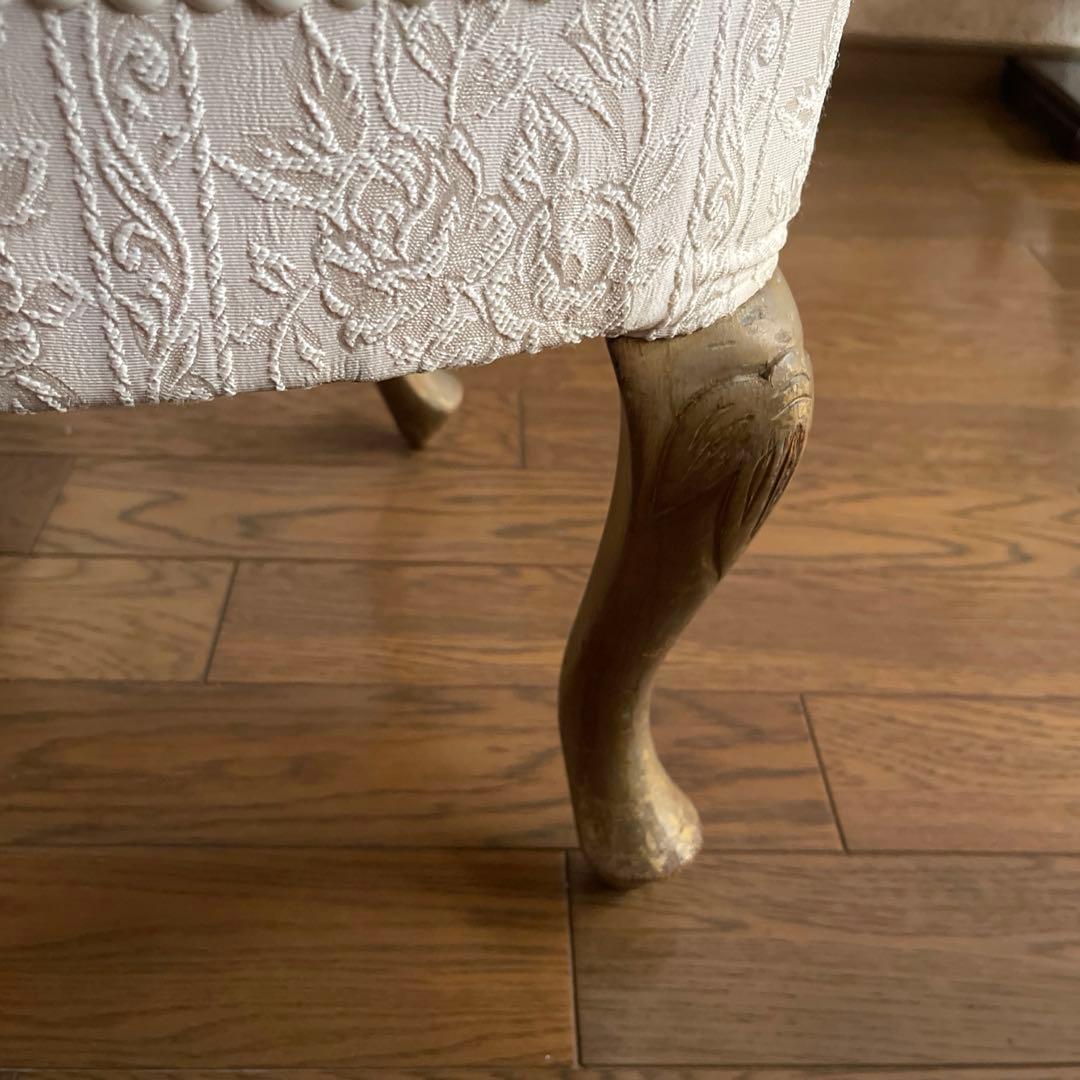 【商品】ヴィンテージ　猫足　シェル型　ソファチェア　撮影用