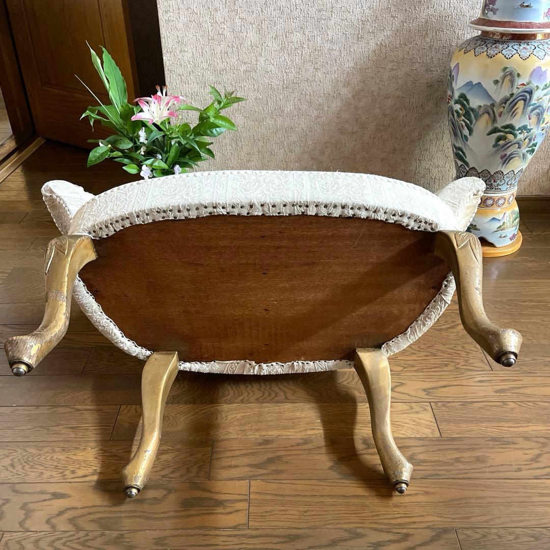 【商品】ヴィンテージ　猫足　シェル型　ソファチェア　撮影用