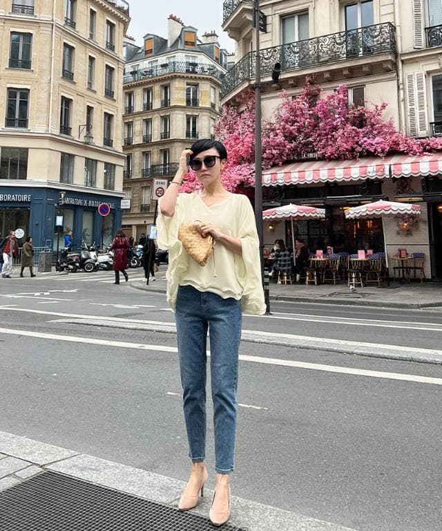 JENNE フラワーメローケープ　ホワイト　L　新品タグ付き