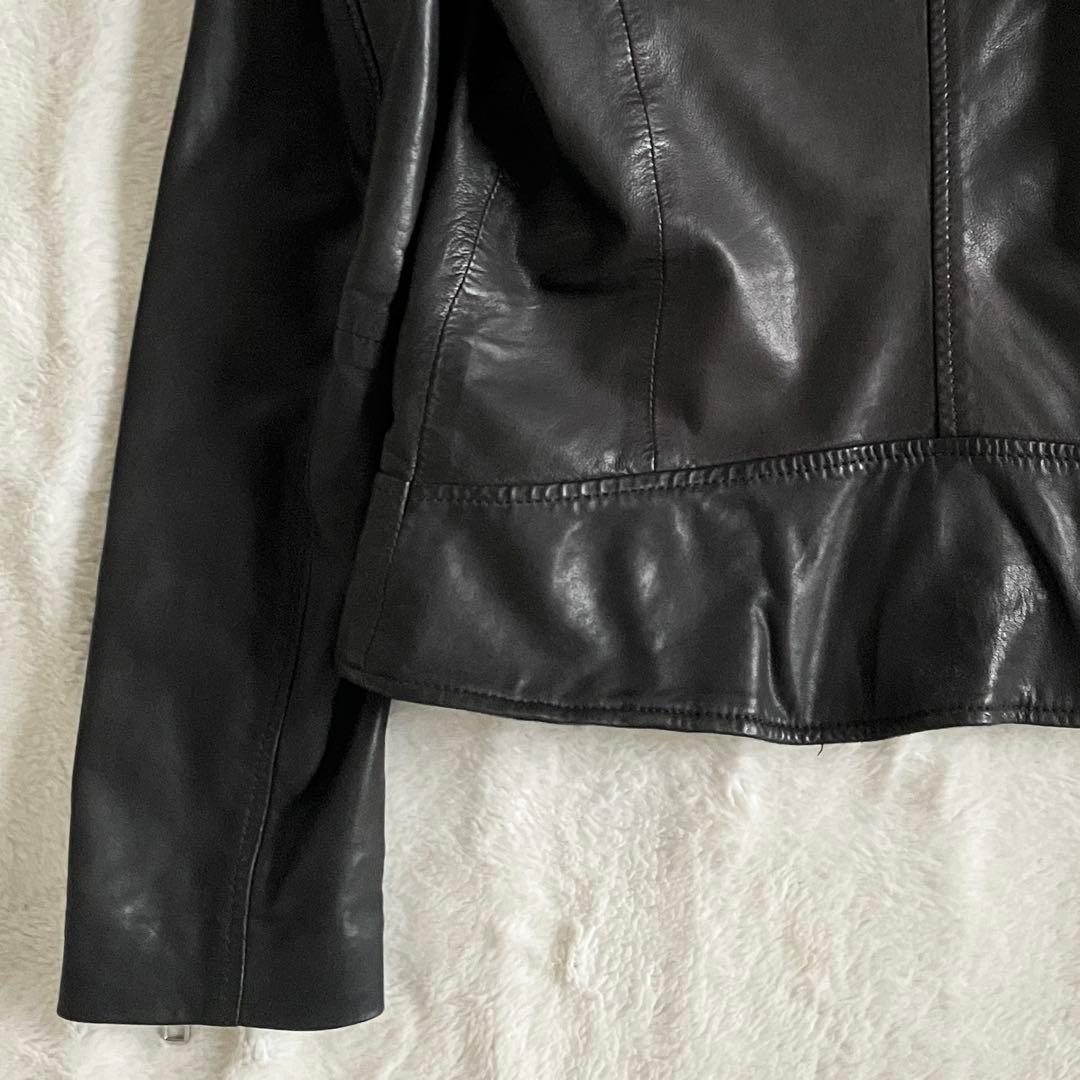 スワード Sword ラムレザー ライダースジャケット 42 ブラック