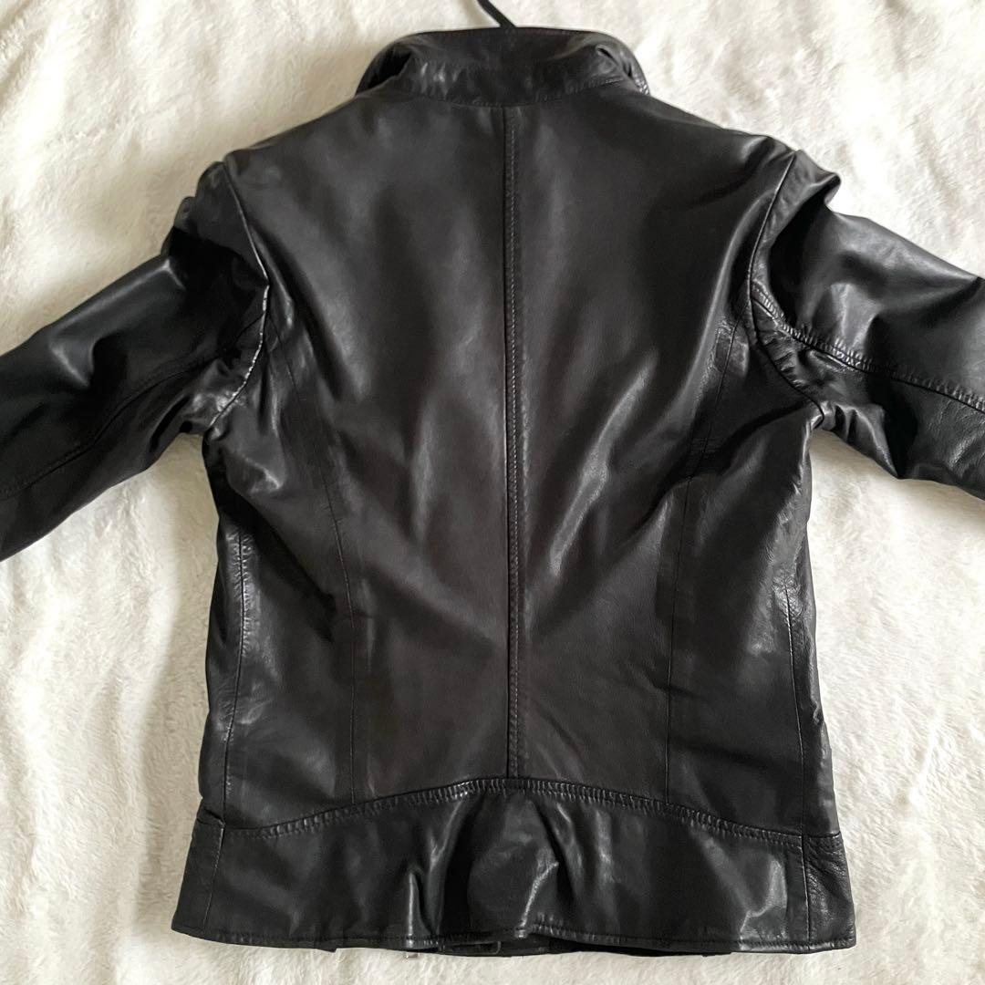 スワード Sword ラムレザー ライダースジャケット 42 ブラック
