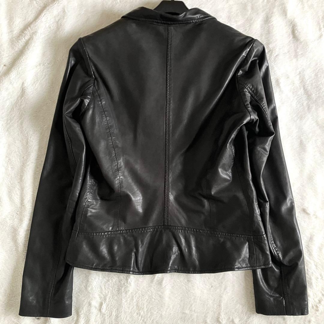 スワード Sword ラムレザー ライダースジャケット 42 ブラック