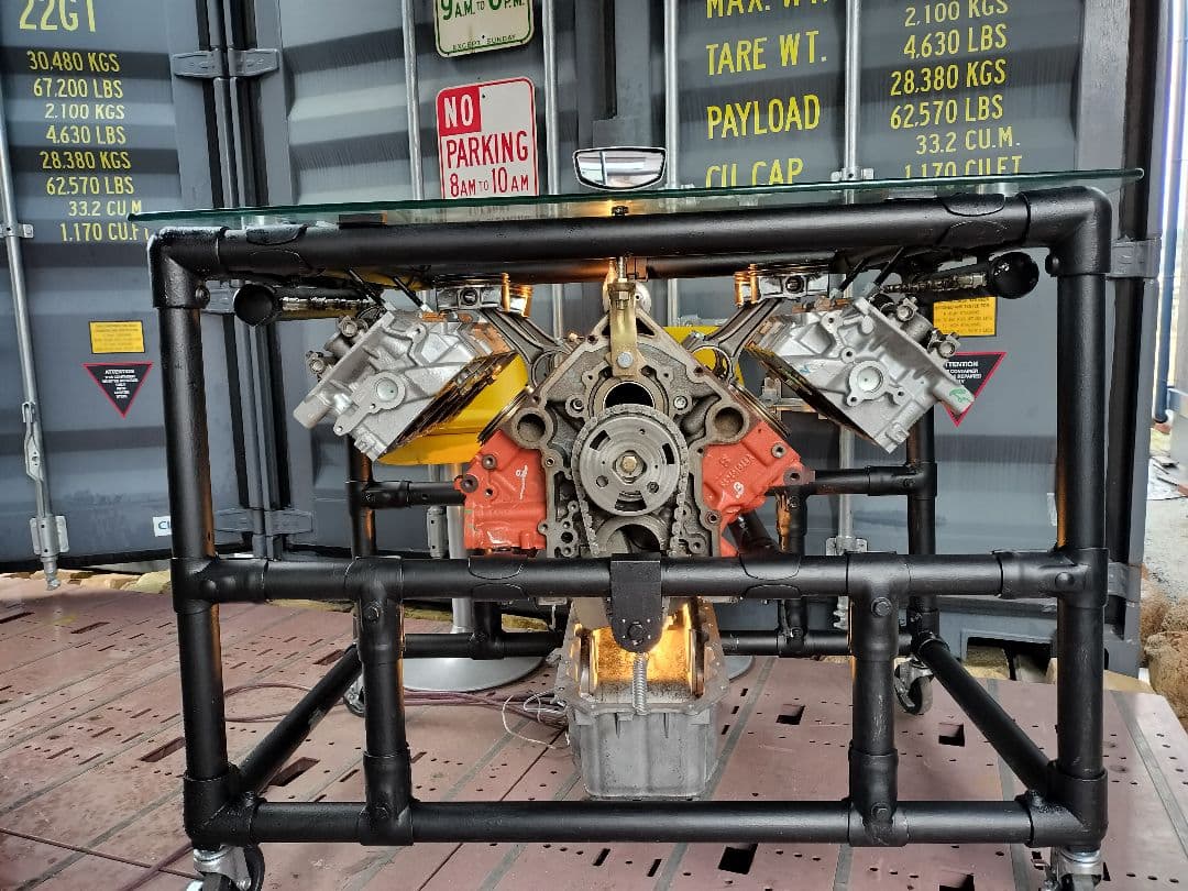 ダッヂチャレンジャーV8 6.4L エンジンカウンターテーブル エンジンテーブル