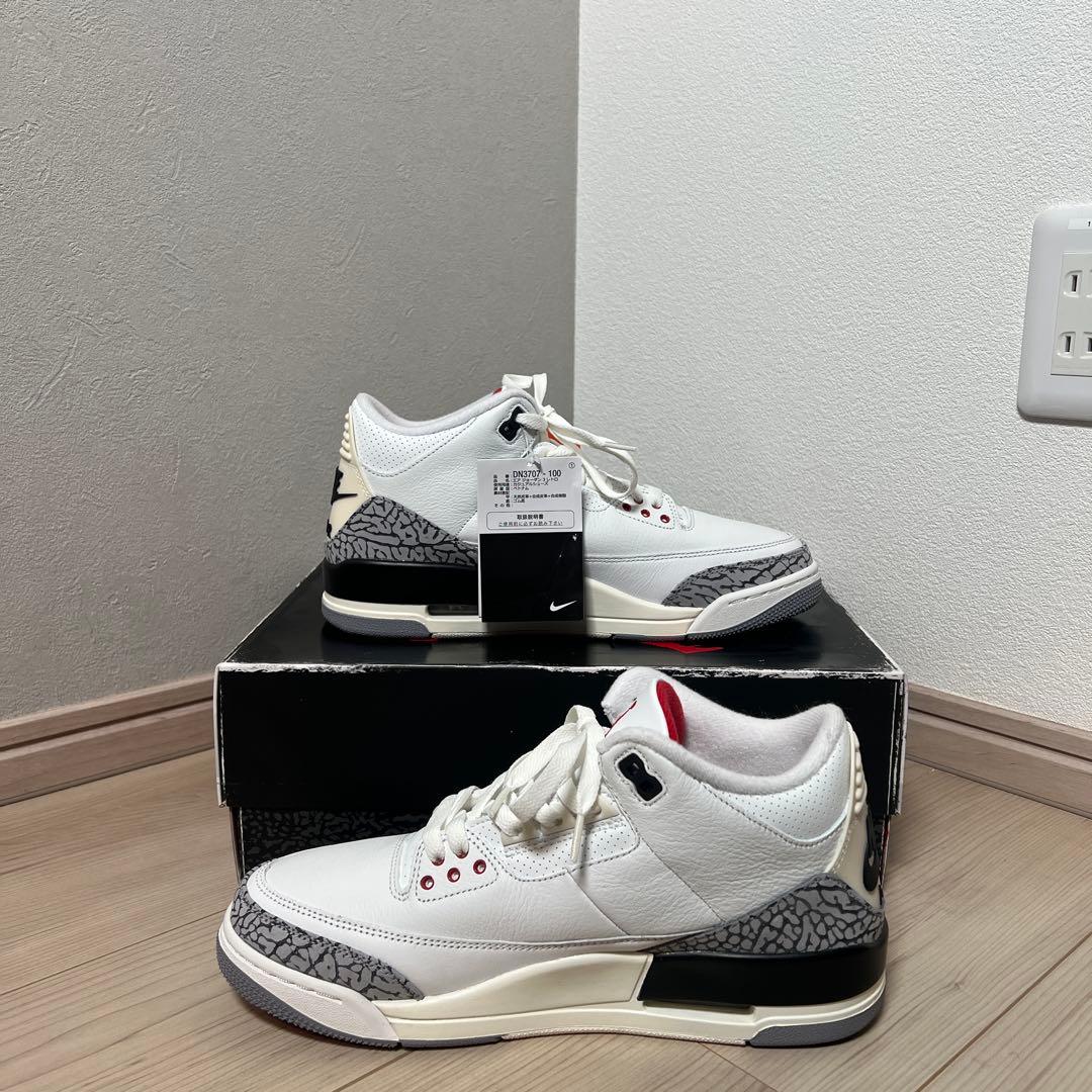 ナイキ エアジョーダン3 レトロ ホワイトセメント リイマジンド