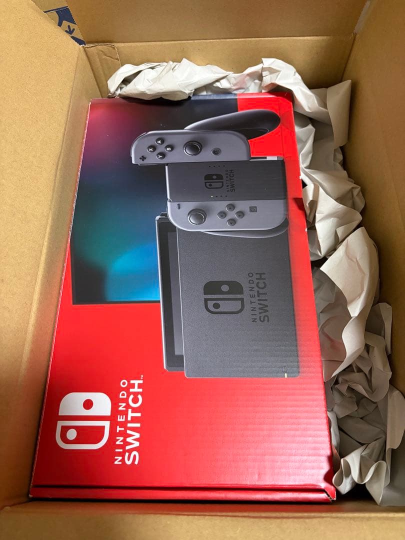 【美品】Nintendo Switch グレー 本体　SDカード128GB付き