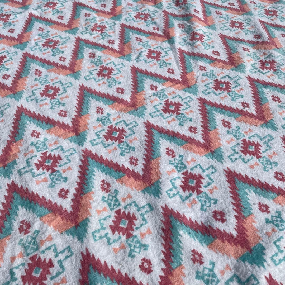 貴重！70's〜アメリカアンティーク　ネイティブ柄マット　USAヴィンテージ雑貨