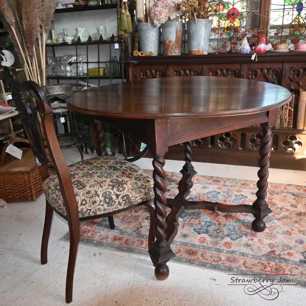 L3710-39 英国アンティーク オーク 丸テーブル ダイニング 食卓テーブル