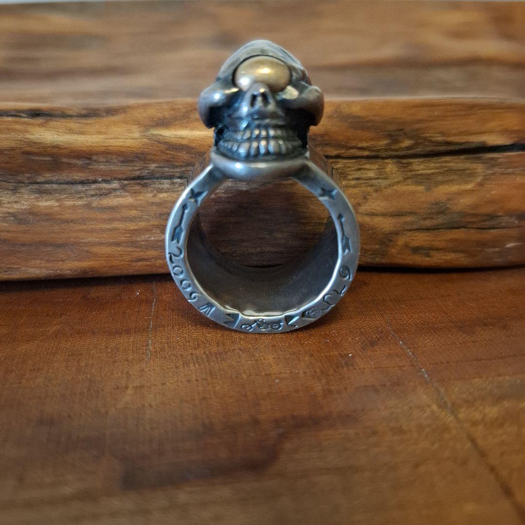 ベ*タ様 ストップライトスカルリング18金目21号　的を絞って生きろ！