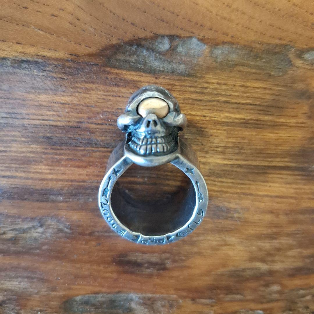 ベ*タ様 ストップライトスカルリング18金目21号　的を絞って生きろ！