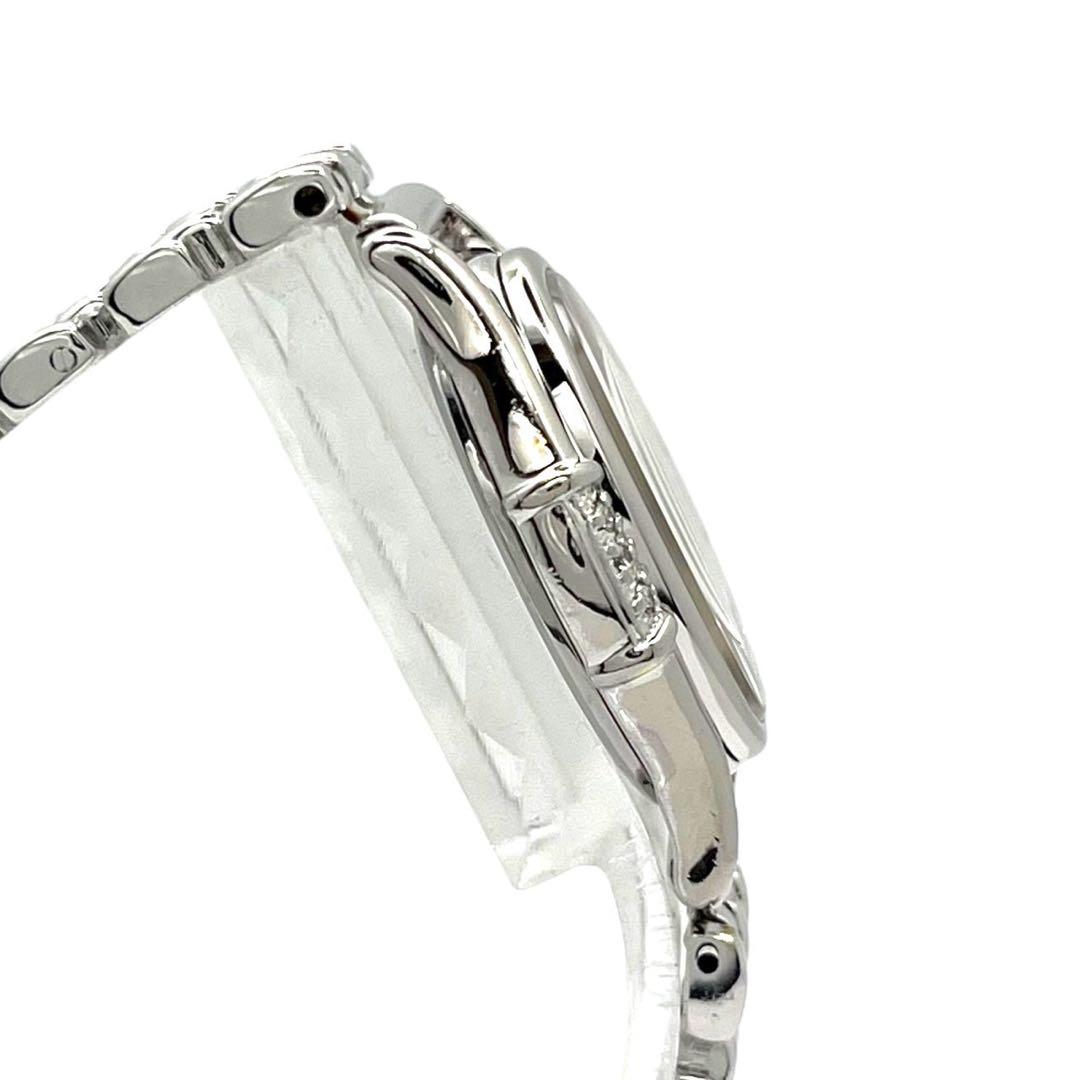 【稼動】セイコー エクセリーヌ 6Pダイヤ オーバル シェル 腕時計 1184