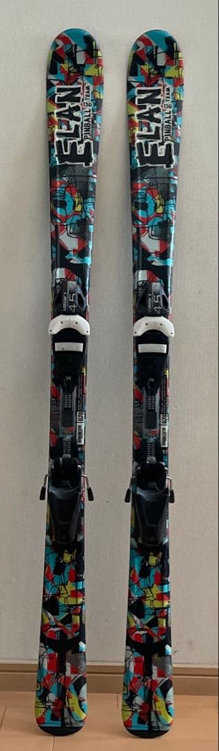 ELAN 130cm pinball ジュニア スキー板 サロモンストック付