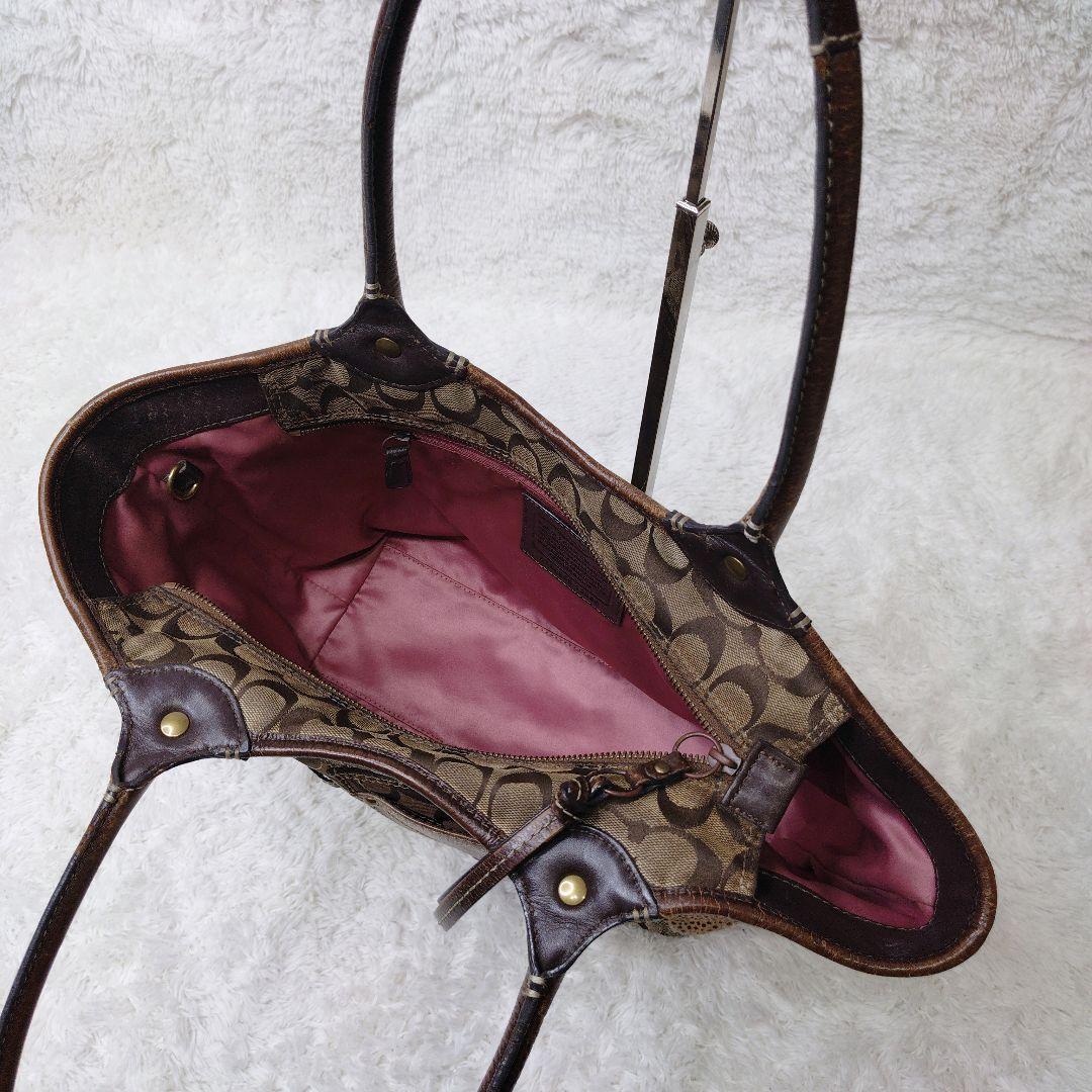 COACH コーチ トートバッグ ブリーカー　パッチワーク 異素材 シグネチャー