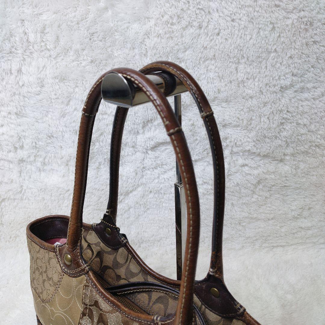 COACH コーチ トートバッグ ブリーカー　パッチワーク 異素材 シグネチャー