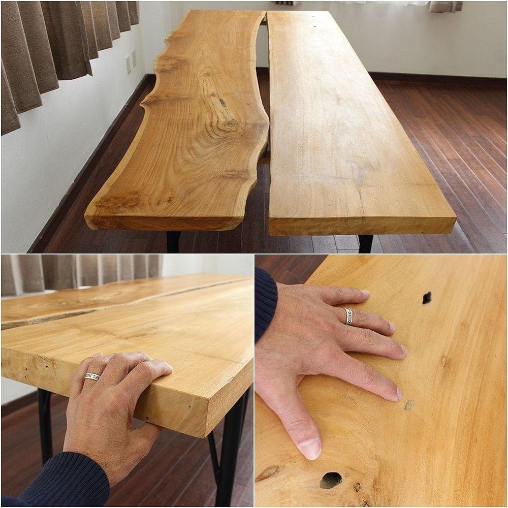 チーク材 無垢 一枚板 ディスプレイテーブル 希少 １点もの 2170x880