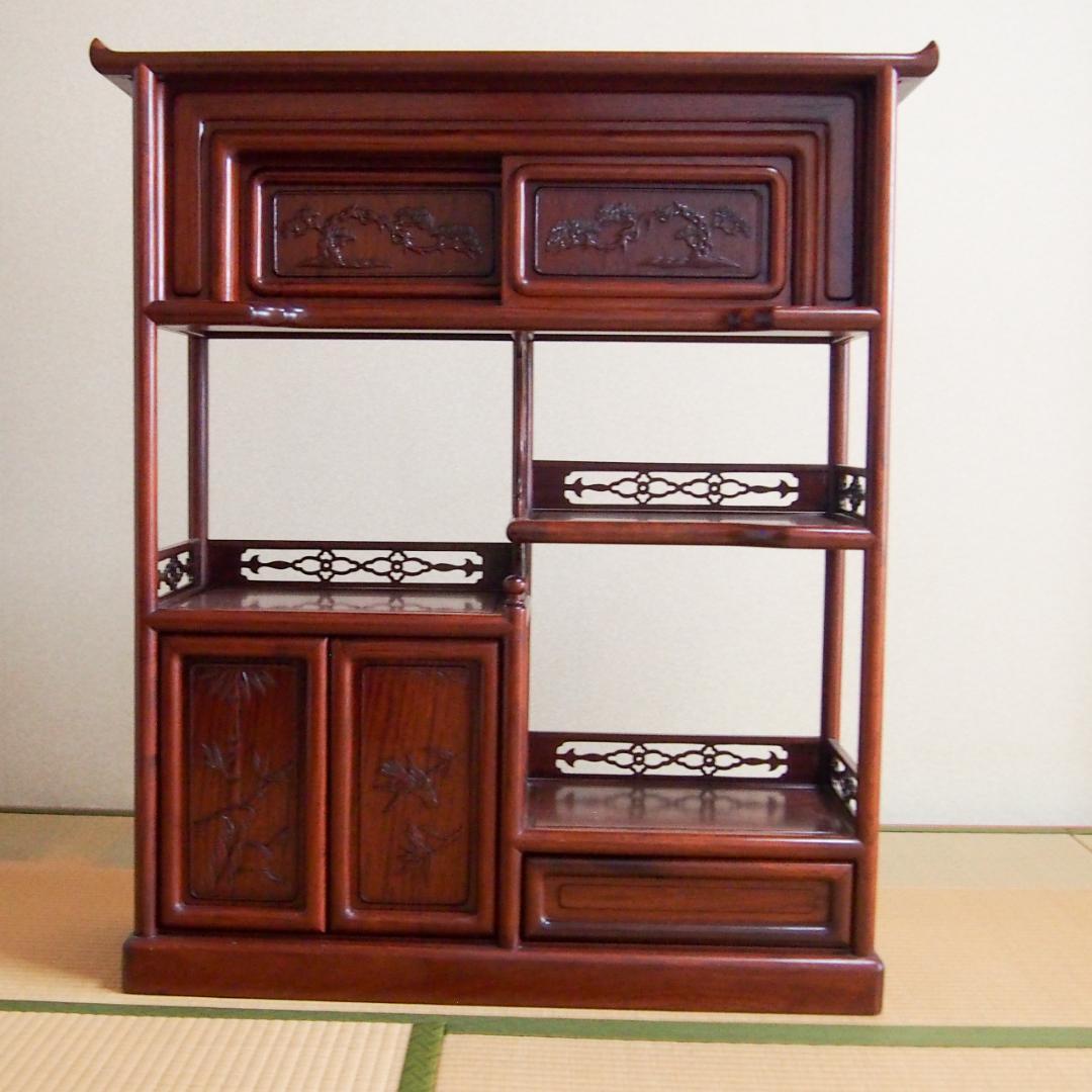 和風アンティーク 飾り棚 茶箪笥
