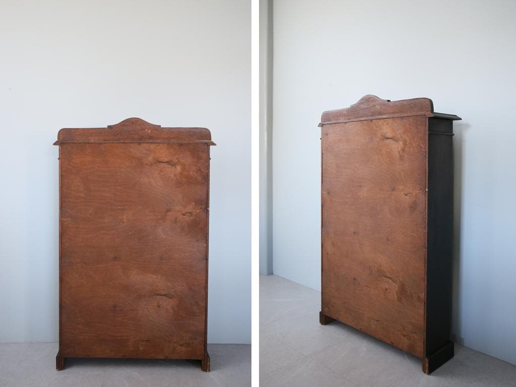 英国アンティーク木製ブックシェルフ/本棚/飾り棚/ラック/花台(91-35)