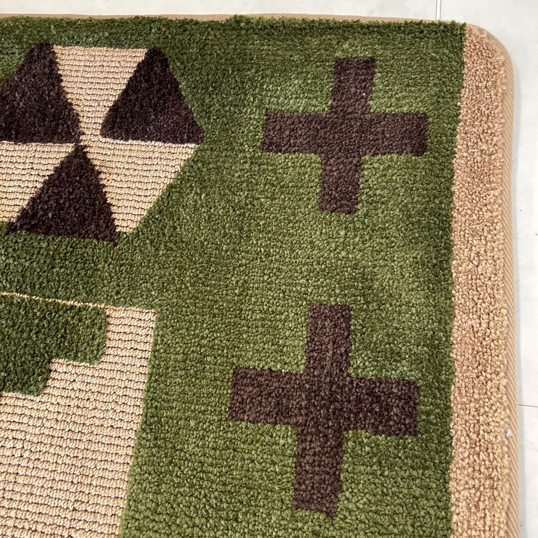 展示品☆キリム柄ラグ 低反発ラグ ふかふか 190×240cm シンプルラグ