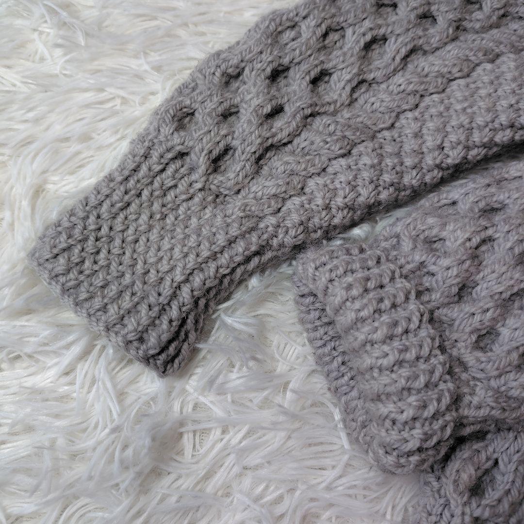 専用！　　インバーアラン　ショールカラー カーディガン　ニット　編み込み