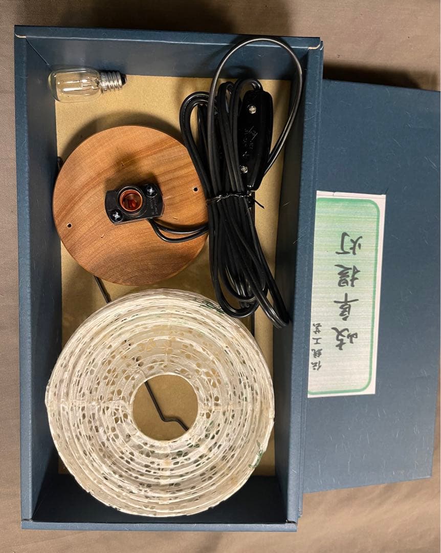 岐阜産落水和紙(もみじ柄)貼り提灯ミニスタンド