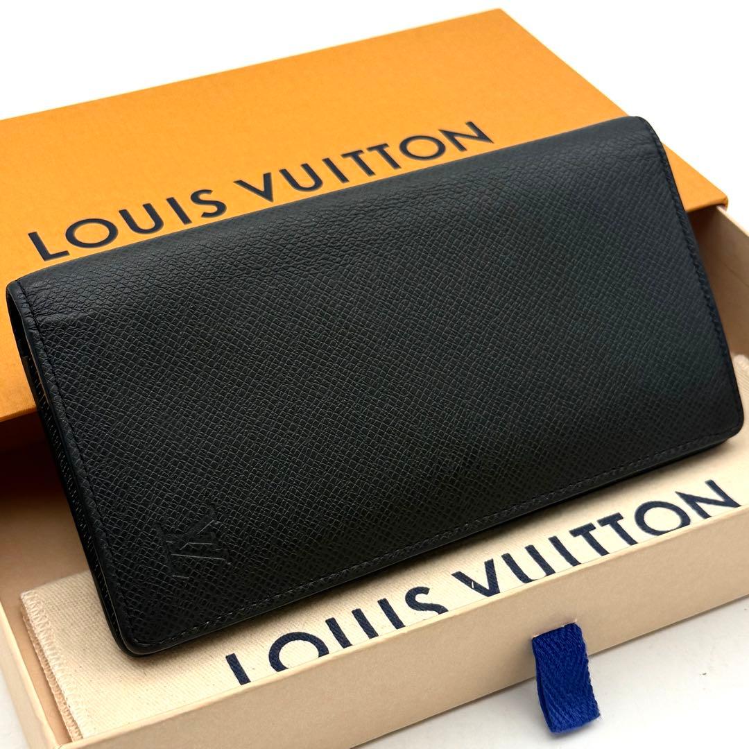 新型 ルイヴィトン タイガ ポルトフォイユ ブラザ 折り財布 黒 ノワール
