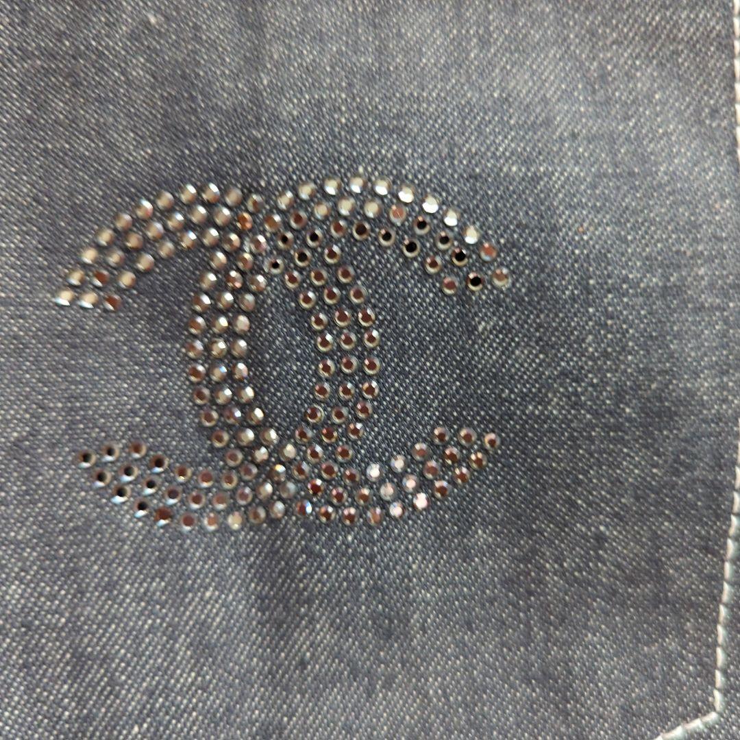 koyukiシャネルCOCOマークデニムワイドベルボトム未使用品36グレー