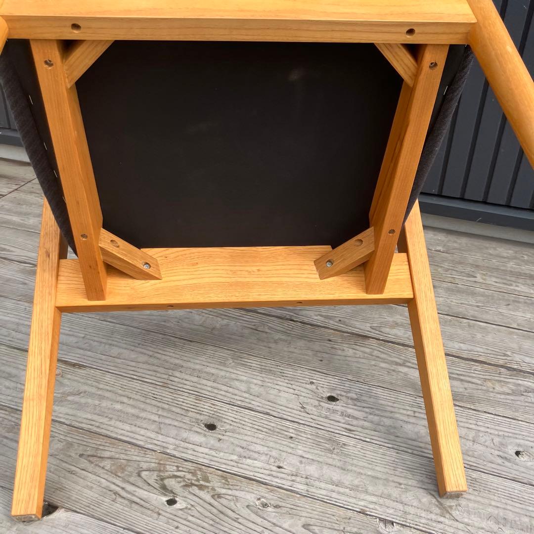 ⑥ 北欧レトロ オーク材 無垢材 ベントウッドチェアー アームチェア 木製椅子