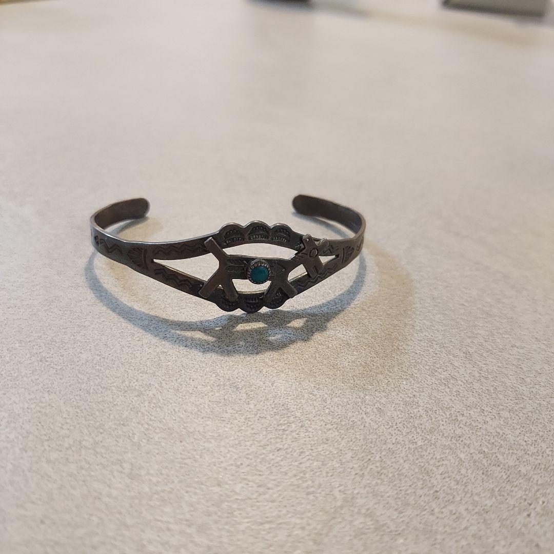 vintage ナバホバングル　フレッドハービースタイル　ターコイズ