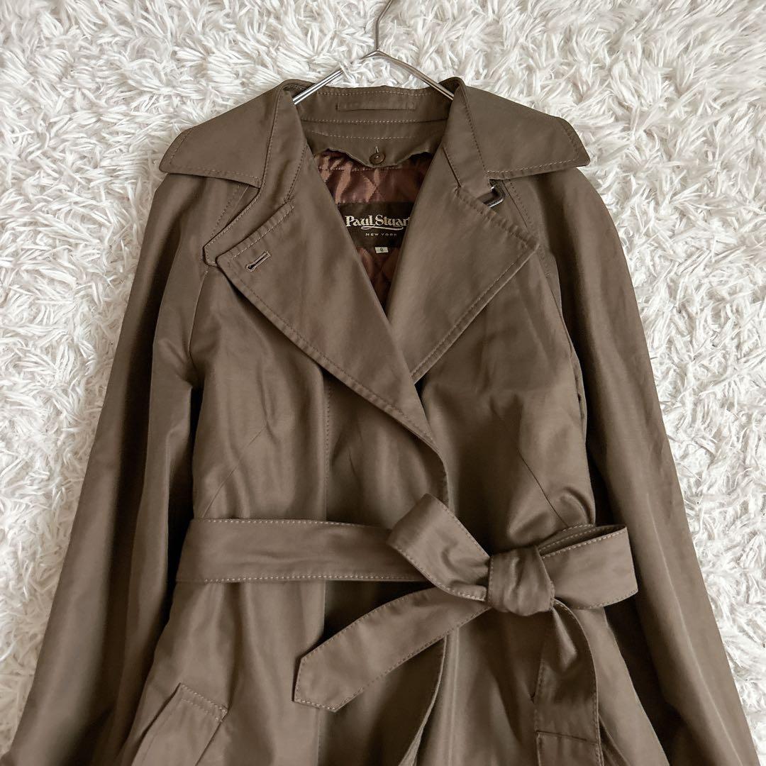 美品⁂ポールスチュアート⁂ ロングトレンチコート　ライナー　ベルト　ブラウン　M