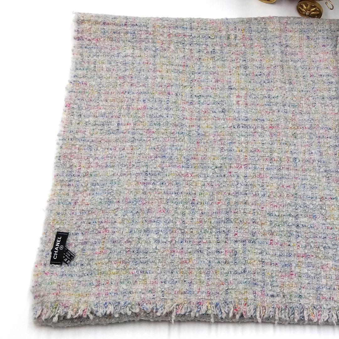 シャネル❤パステルカラー マフラー❤グレー