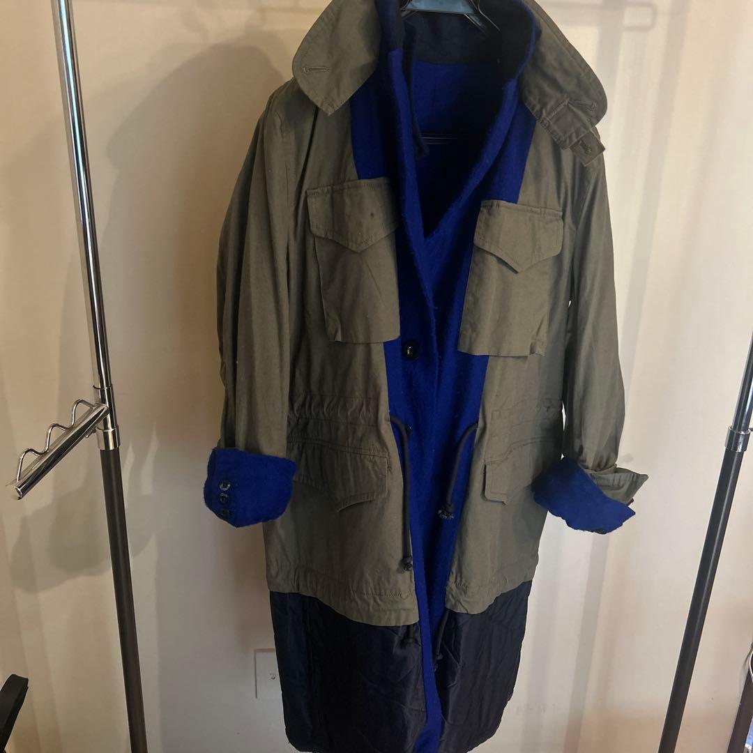 sacaiリバーシブルチェスターコート