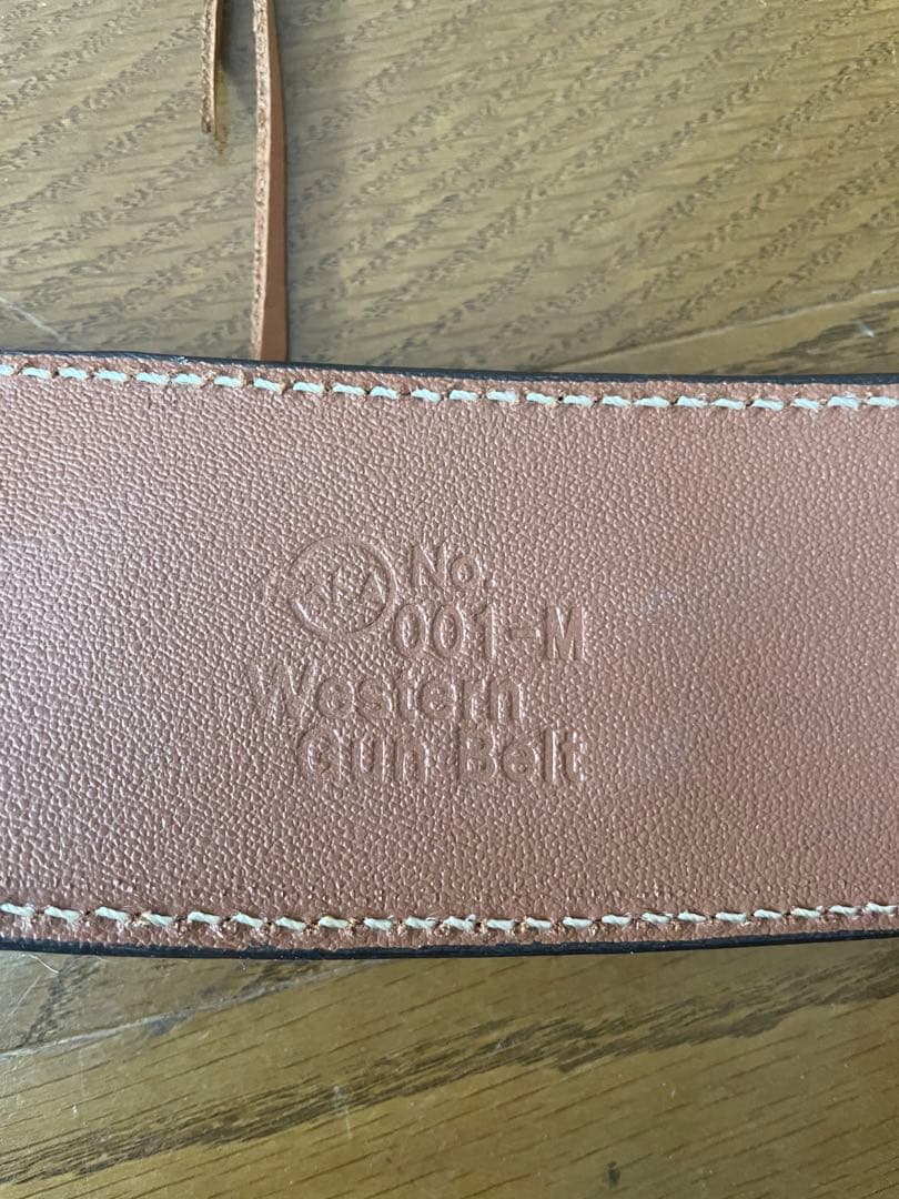 East.A ウエスタンガンベルト 牛革製・ブラウン Mサイズ No.001-M