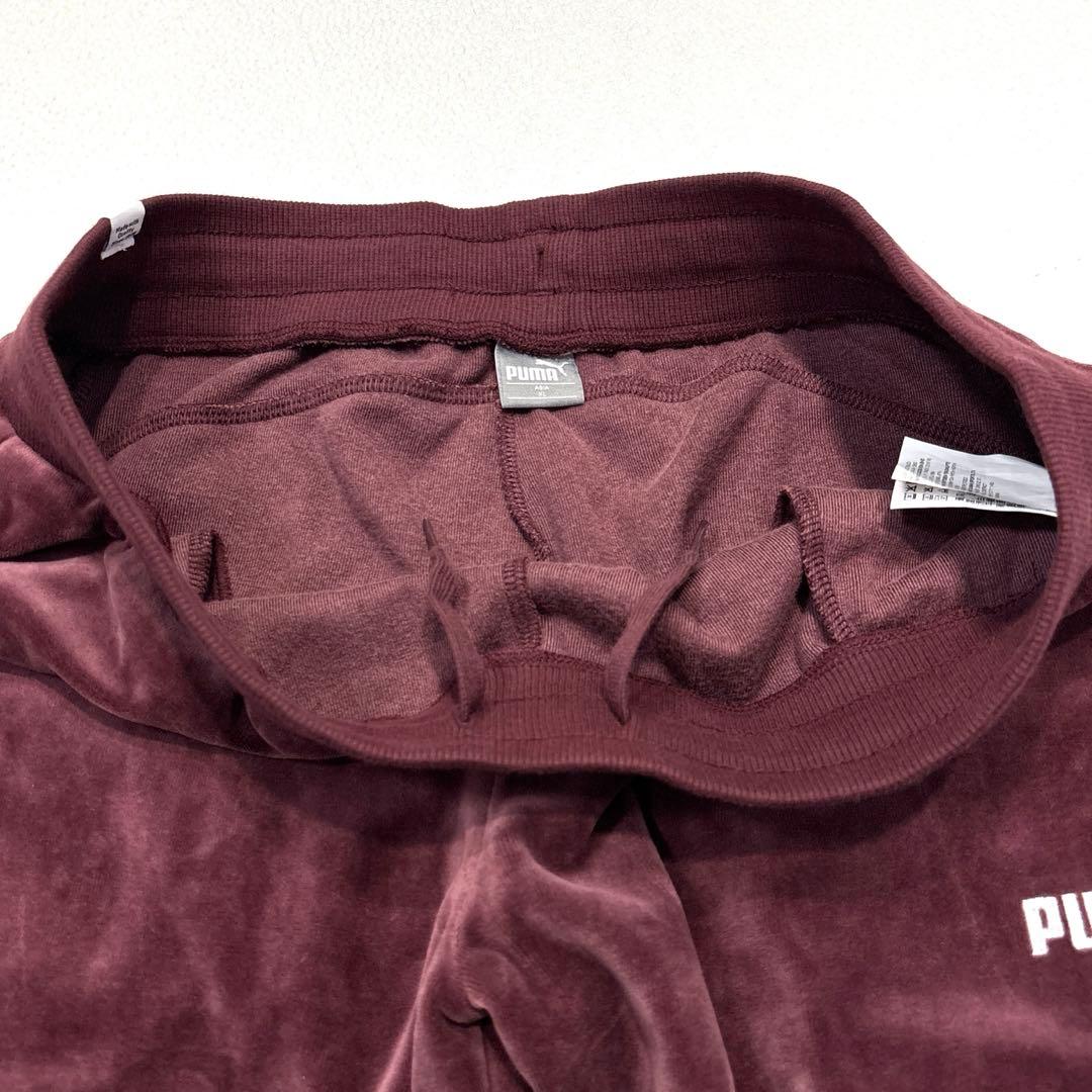 専用【レディースXL】 プーマ　セットアップ　パーカー　パンツ　ベロア　エンジ