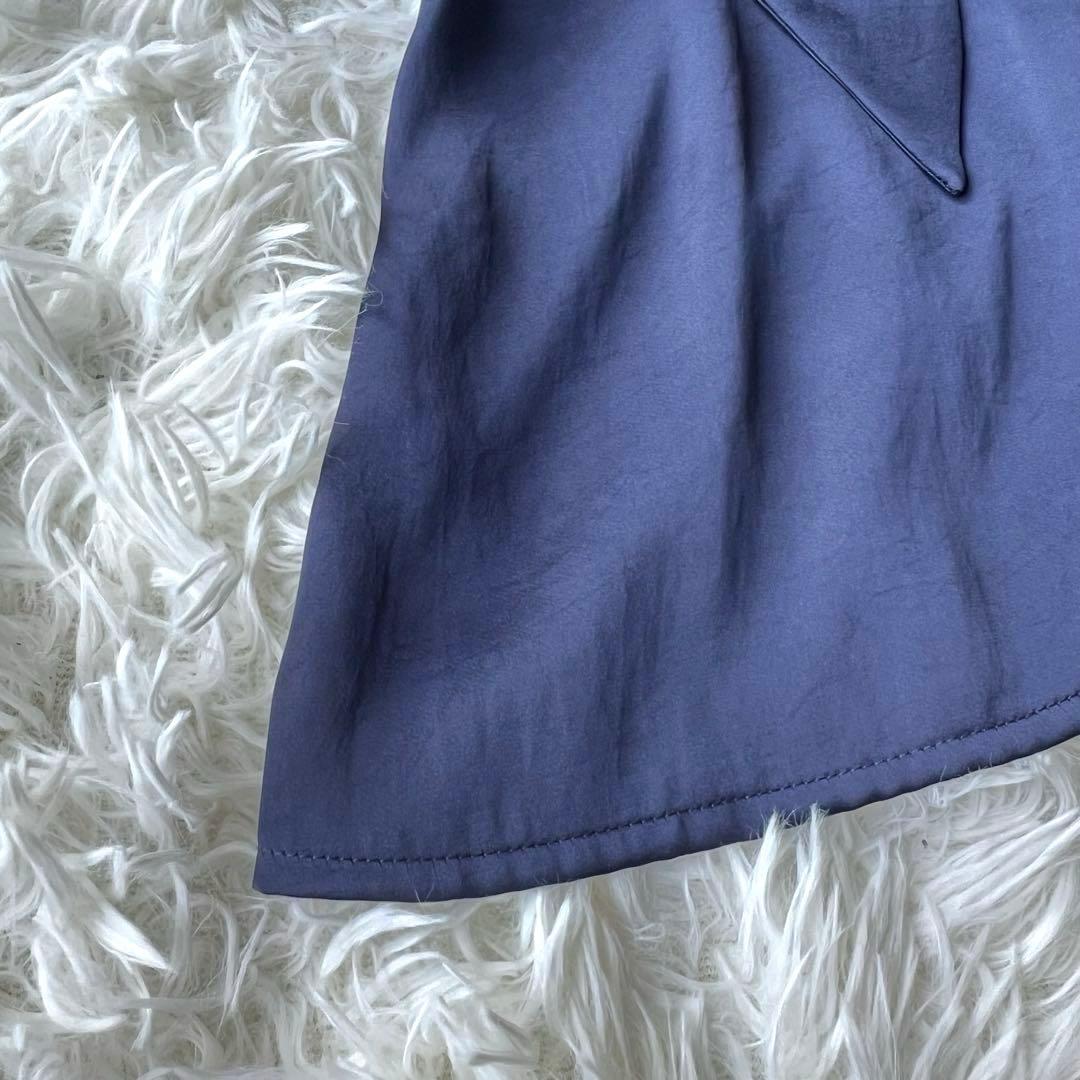 CADUNE カデュネ　神崎恵さんコラボ　サテンボウタイブラウス　ネイビー