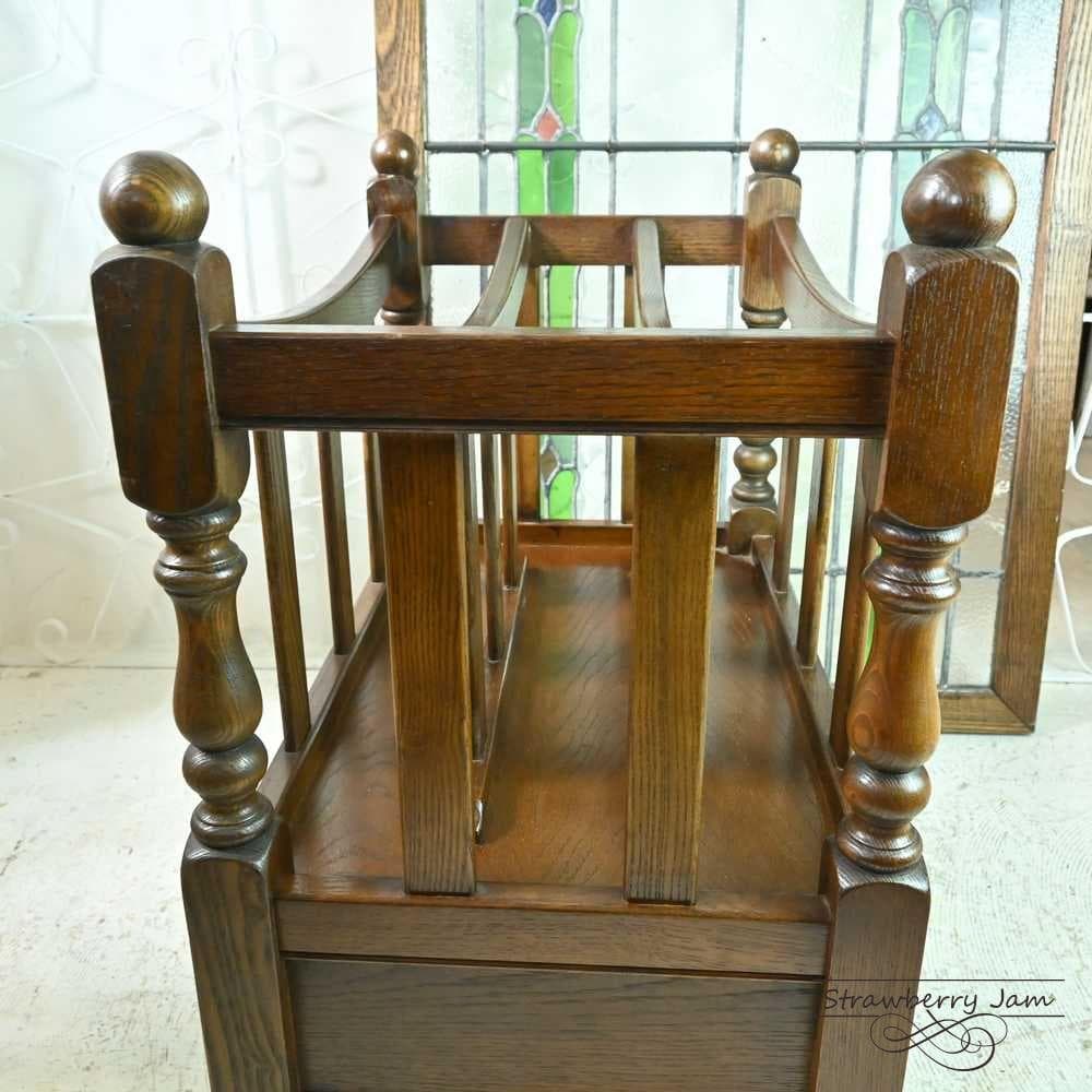 L3705-203 英国アンティーク オールドチャーム マガジンラック 本棚