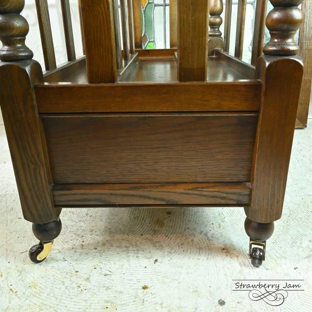 L3705-203 英国アンティーク オールドチャーム マガジンラック 本棚