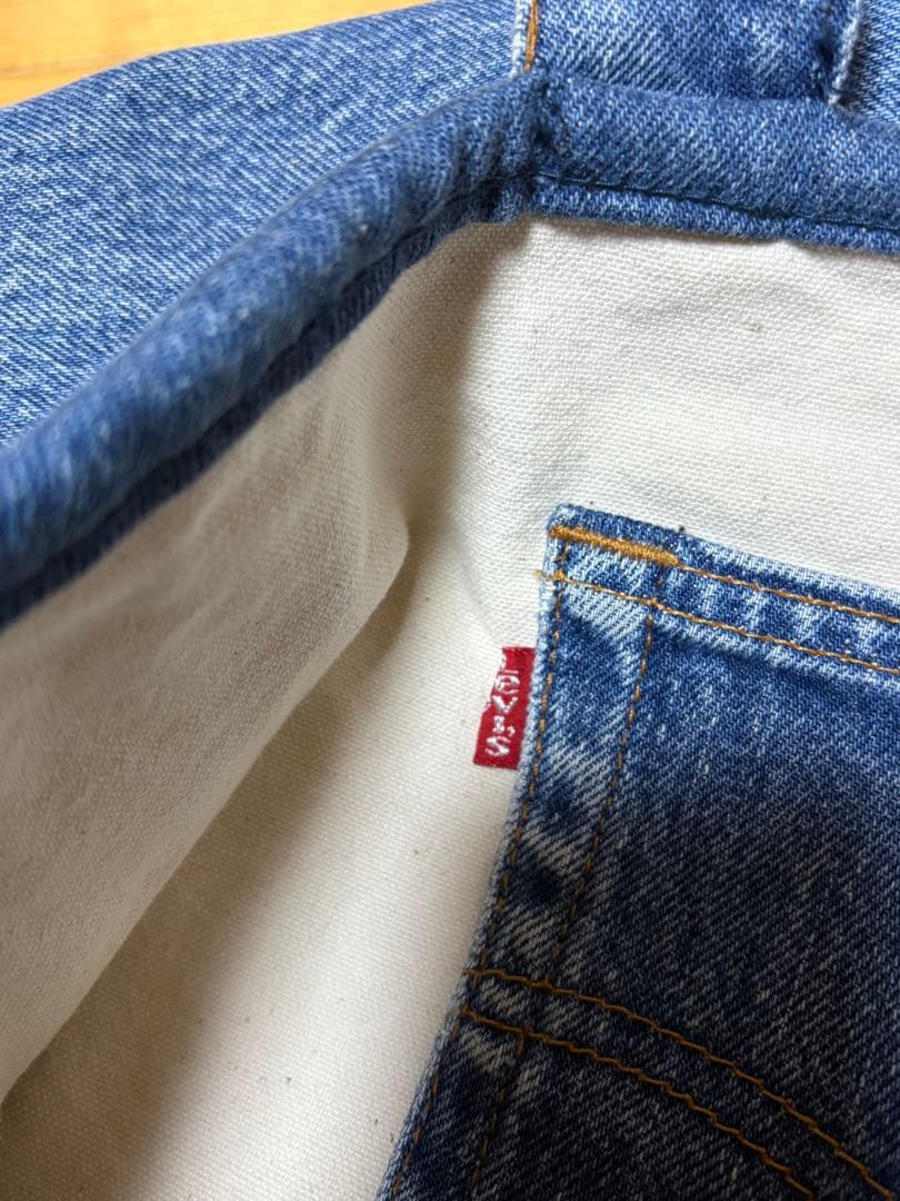 HEXICO デニムパッチワークトートバッグ