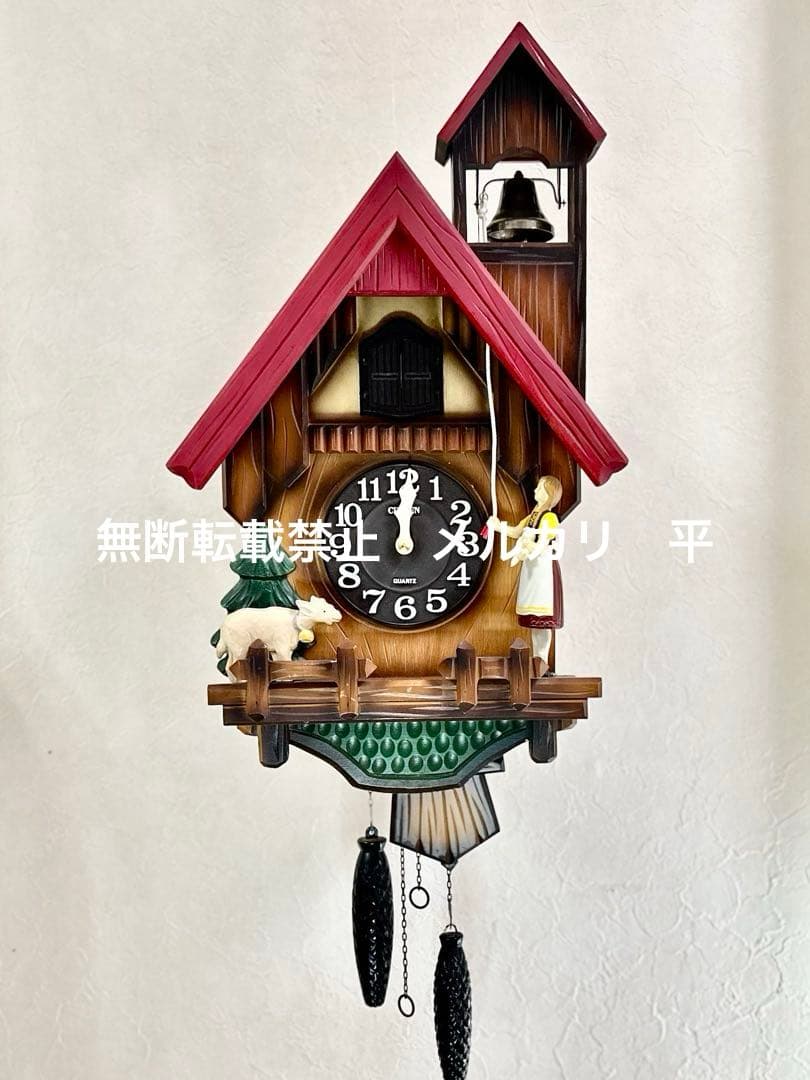 CITIZEN カッコーチロリアン　鳩時計　ふいご式クオーツ　彩色仕上　完動品
