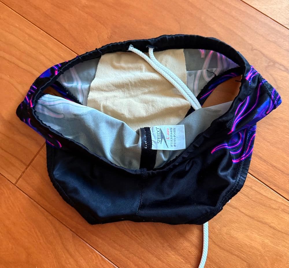 【美品】SPEEDO / アクアブレード / ブラック Lサイズ 光沢 競パン