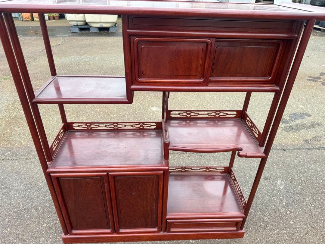 M*A様 作　杉本作　唐木　飾り棚/花梨/無垢材/ヴィンテージ/和モダン　茶箪笥