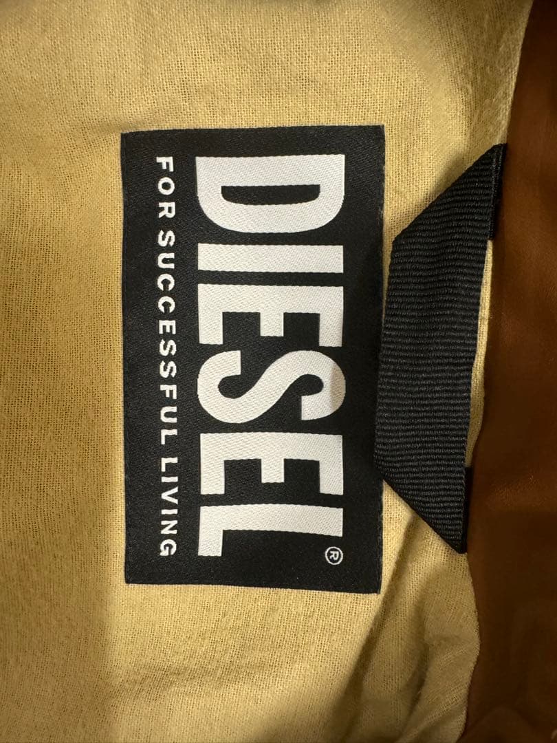 DIESEL ブラウン レザージャケット シングルライダースジャケット本革