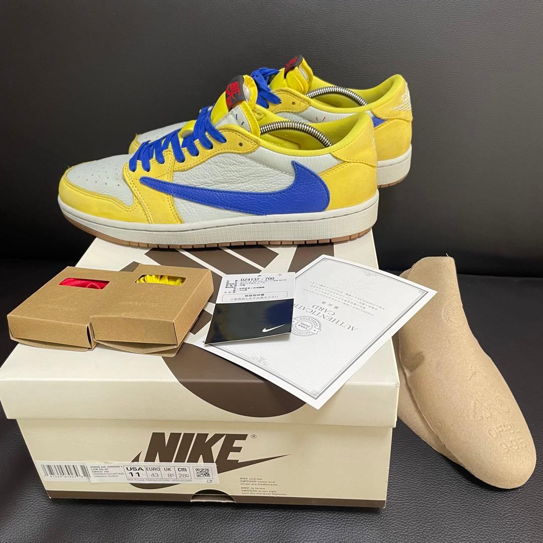 靴 Travis Scott Nike Air Jordan 1 Canary 28