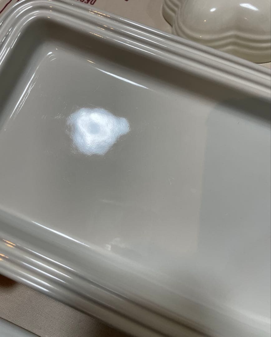 《美品》ルクルーゼ　長方形皿&フラワーディッシュ 4点セット